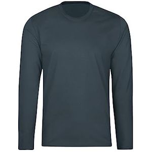 Trigema Heren shirt met lange mouwen 636501, grijs (antraciet 018), 4XL