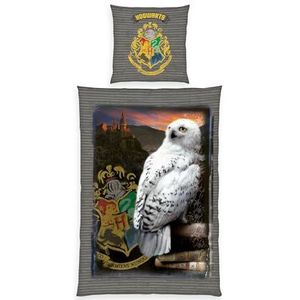 Herding Beddengoed Harry Potter, kussensloop 80 x 80 cm met omkeerbaar motief, dekbedovertrek 135 x 200 cm, met knoopsluiting, 100% katoen
