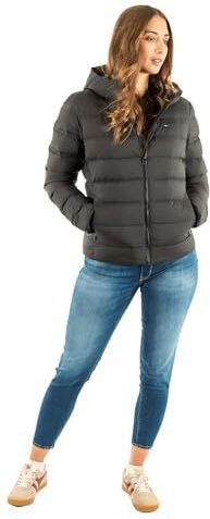 Tommy Jeans - Gewatteerde Jas - Wit - Dames - Waterafstotend - Met Capuchon