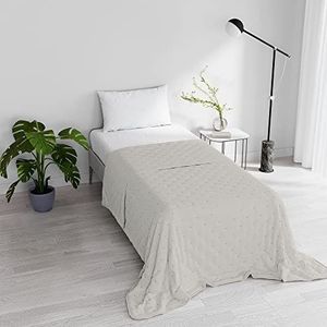 Italian Bed Linen Chic zomerdekbed, gewatteerd, beige, 170 x 250 cm
