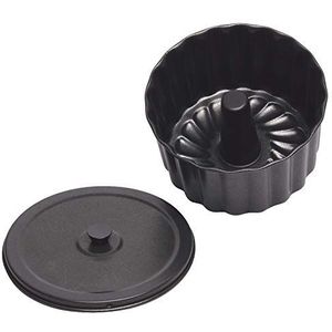 Grilo Kitchenware 415220G Puddingvorm, aluminium met antiaanbaklaag, zwart, 20 cm