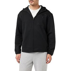 Champion Legacy American Tech-Poly-Cotton Interlock Full Zip Sweatshirt met capuchon voor heren, Zwart, XL