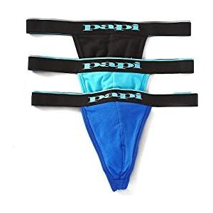 Papi - Cotton Stretch - Thong Ondergoed - Zwart