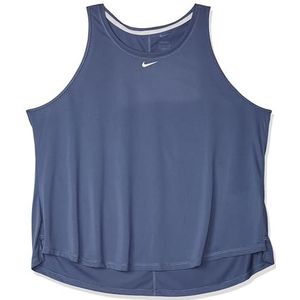 Nike W Nk One Df Std Tank Plus Vest voor dames, Diffused Blue/White, XXL