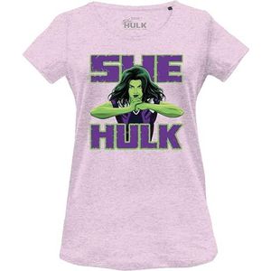 Marvel T-shirt voor dames, Heather Roze, XXL