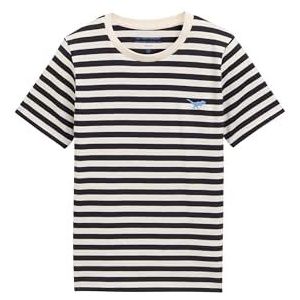 TOM TAILOR Jongens T-shirt, 37765 - Navy Off White Stripe, 92-98