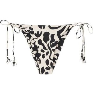 Women'Secret Hibiscus bikinibroek voor dames, Witte achtergrond, L