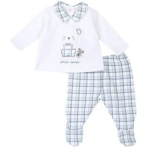 Chicco Babyjongens Completo Coprifasce E Ghettina in Caldo Cotone Bottone, wit (2), 0 Maanden