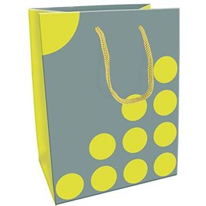 Clairefontaine - Ref 201739C - XL Dots Medium Gift Bag (Single Bag) - 19 x 12 x 25 cm groot, touw draaggrepen - Geschikt voor verjaardagscadeaus en cadeautjes