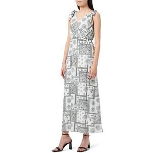 EYOTA dames maxi-jurk jurk, wit, zwart, S