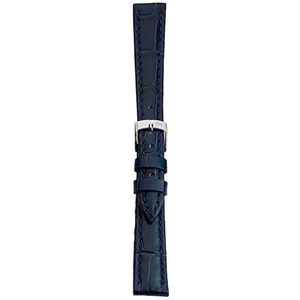 Morellato Easy Click Armband voor dames en heren, aus echtem Kalbsleder, Alligator-Druck, A01X5203480, Blauw, 16mm, Riem