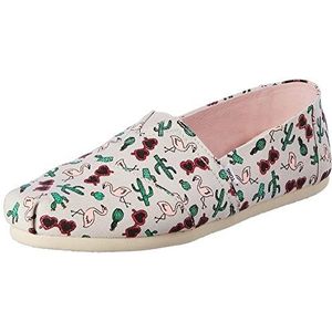 TOMS Platte instappers met Alpargata-print voor dames, Grijze Flamingo, 35.5 EU