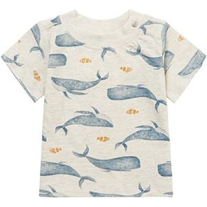 Noppies Baby Boys Tee Mullins T-shirt met korte mouwen, all-over print, voor jongens, Ras1202 Oatmeal - P611, 68 cm