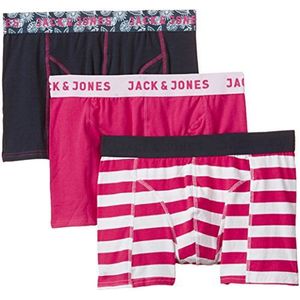Jack en Jones Heren Roze Bloem Trunks Set van 3 Boxer Shorts