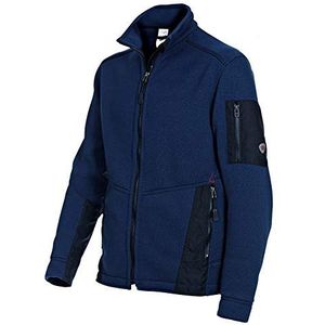 BP 1876-617-110-XS Gebreide fleece jack opstaande kraag, ritssluiting, 100% polyester, nachtblauw/zwart, XS maat