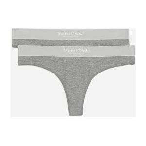 Marc O´Polo Iconic Rib 2-Pack Thong Slipjes Tanga, Grijs, Medium Dames, Grijs, M