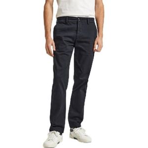 Pepe Jeans Heren Slim Chino Broek, Zwart, 29W