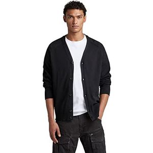 G-STAR RAW Heren Essential Performance Knit Vest Sweater, zwart (dark black D327-6484), XL, Zwart (Dk Black D327-6484), XL