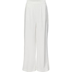 VERO MODA Vmcarmen Hr Wide Pull-on Pant Noos broek voor dames, wit (snow white), (L) W x 32L