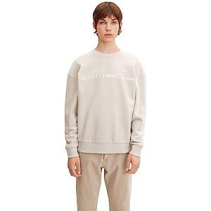 TOM TAILOR Denim Uomini Sweater met opschrift 1033140, 11754 - Light Dove Grey, XXL