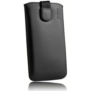 mumbi Echt leren hoesje compatibel met Sony Xperia Z5 Premium hoes leer tas case wallet, zwart