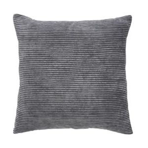 andiamo Kussen Emy in corduroy look - sofakussen met vulling overtrek - sierkussen decoratief kussen hoofdkussen 40 x 40 cm donkergrijs