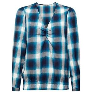 edc by Esprit geruite blouse, 100% katoen, 402/Navy 3, XS