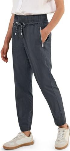 CECIL - Damesbroek - Loose Fit - Mid Waist - Zwart - Katoenmix