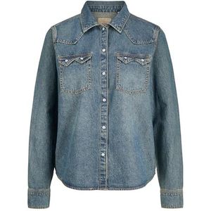 Jxjules Ls DNM Ln Denim Shirt, blauw (medium blue denim), S