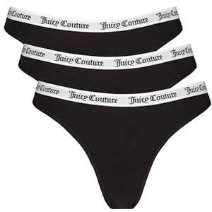 Juicy Couture 3 x Dana Cotton String MULTIPACKS X3, zwart, M