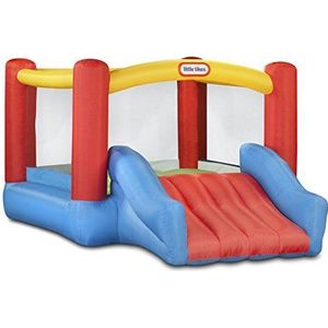 Little Tikes Jump 'n Slide Bouncer - Stuiterend speelset met veiligheidsnet voor buiten gebruik - Inclusief draagtas, heavy-duty blazer en reparatiepatches - Moedigd actief spelen aan - 3+ jaar