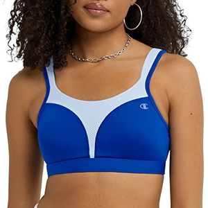 Champion Spot Comfort Full Support Sportbeha voor dames, Surf The Web/Ocean Front Blauw, 95E