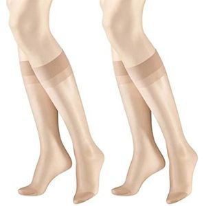 Hudson dames kniekousen 120002031 Lilly Lafina, 15 DEN 2-pack