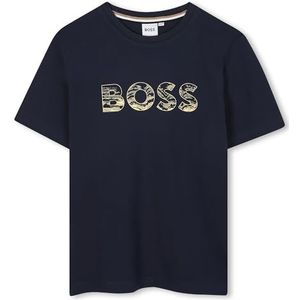 BOSS J52358 Onderhemd voor jongens, Blauw, 16 Jaren