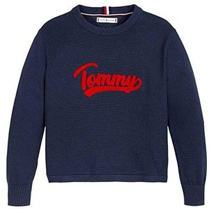 Tommy Hilfiger Dames Varsity Logo Sweater Pullover, Twilight Navy, 8