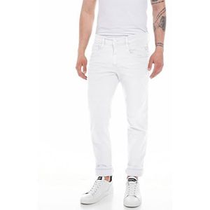 Replay Anbass Slim fit Jeans voor heren, 001, wit, 33W x 36L