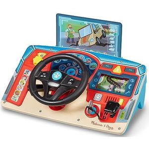 Melissa & Doug - Paw Patrol houten dashboard en stuurwiel, reddingsmissie met Skye, Rubble, Marshall, Chase, educatief spel, 3+ jaar, cadeau voor jongens en meisjes (Engelse versie)