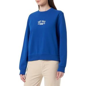 Scotch & Soda Dames Cotton Conversie Regular Fit Artwork Sweatshirt, Electric Blue 0704, S