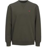 JACK & JONES Sweatshirt 'RDDScott'  olijfgroen / rood