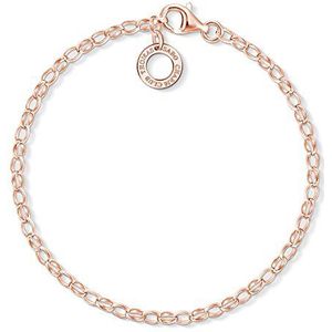 Thomas Sabo Charm Club X0243-415-40 Bedelarmband voor dames, 925 sterling zilver, roségoud, 15,50 cm,