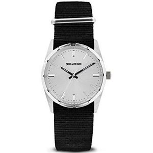 Zadig & Voltaire Unisex datum standaard kwarts horloge met nylon armband ZVF210