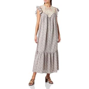 IMANE Dames maxi-jurk met allover-print 15923353-IM01, wolwit meerkleurig, XL, wolwit, meerkleurig, XL