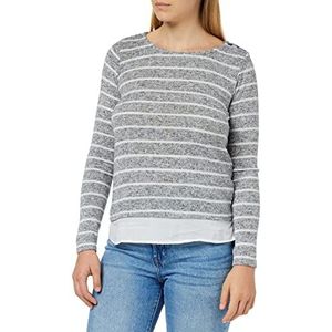 Springfield Dames T-shirt met lange mouwen, medium grijs, M, Medium Grijs, M
