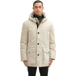 TOM TAILOR Arctic winterparka voor heren met afneembare capuchon, 26199 - Beige Alfalfa, L