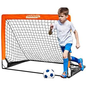 Pop-up doel Draagbaar voetbaldoel Mini voetbal doelpaal voor kinderen 4' x 3', 1 (Oranje)