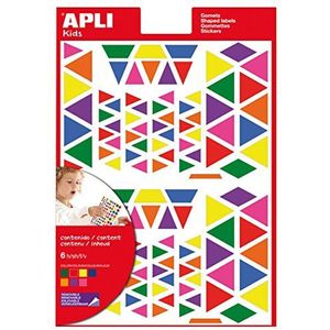 APLI Kids 13239 - Afneembare driehoekige rubberen tas Veelkleurig 6 vellen