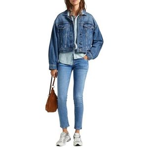 Pepe Jeans Slim Jeans voor dames Lw, Blauw (Denim-xw3), 34W / 30L