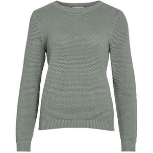 Vila Dames Vidalo O-Neck L/S Knit Top-Noos Gebreide Trui, Chinoisgroen, XS