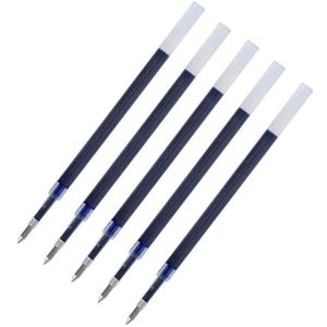 Westcott E-733496 00 Gelpen, blauw, 5 stuks, G2 gelpenvullingen M 0,7 mm in navulverpakking, compatibel met ISO standaard G2, sneldrogende blauwe inkt, 5 stuks