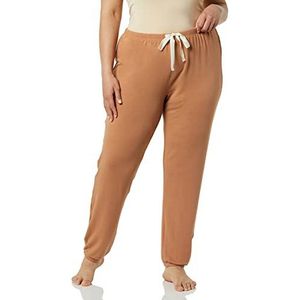 Amazon Essentials Lichtgewicht lounge badstof joggingbroek pyjamabroek voor dames (verkrijgbaar in grote maten), licht karamel, XX-Large